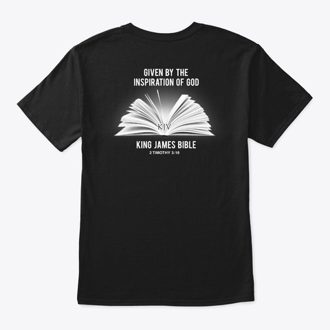 King James Bible  Black T-Shirt Back