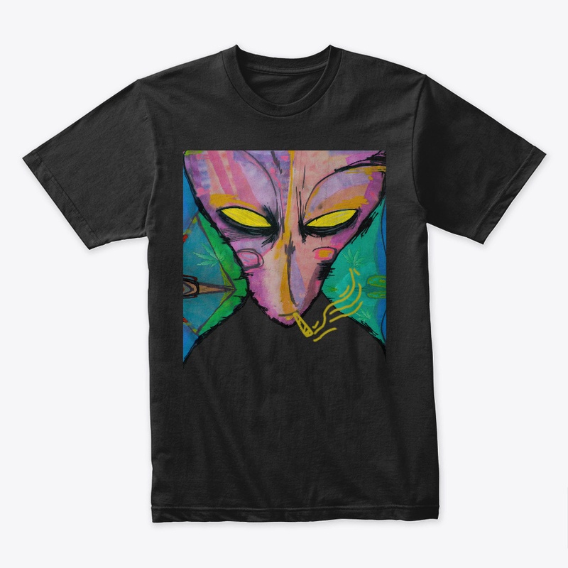 Smoking Alien T-shirt 
