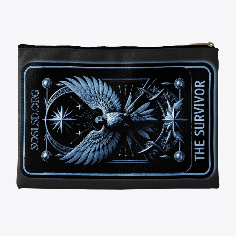 Survivor Tarot pouch in frost blue
