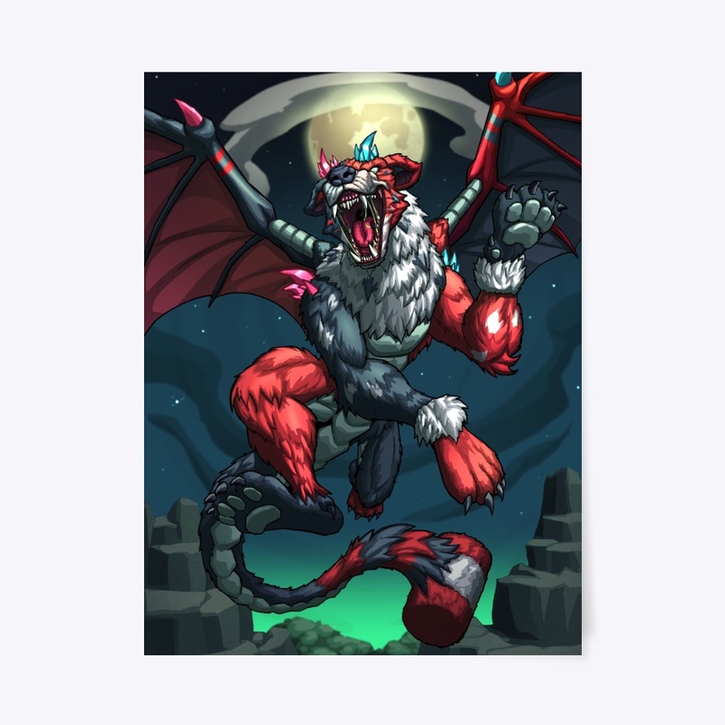 Cackling Chaos Harlequin POSTER
