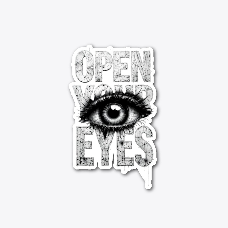 Open Your Eyes Silver Dog Tag