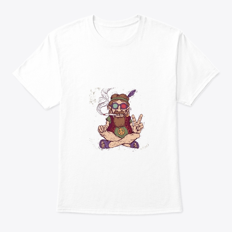 Peace Baba Rocks paper printed T shirt 