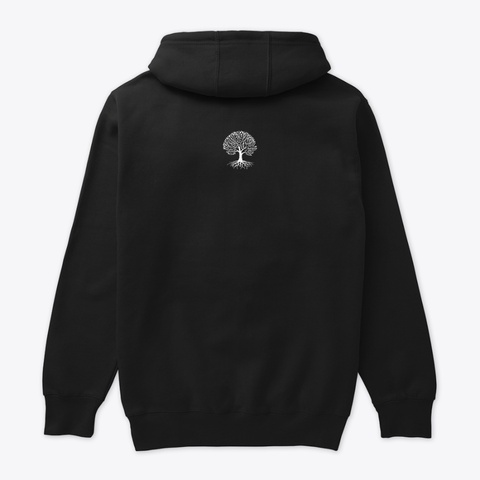 Clasic Hoodie Made By Life Canvas  Black Camiseta Back