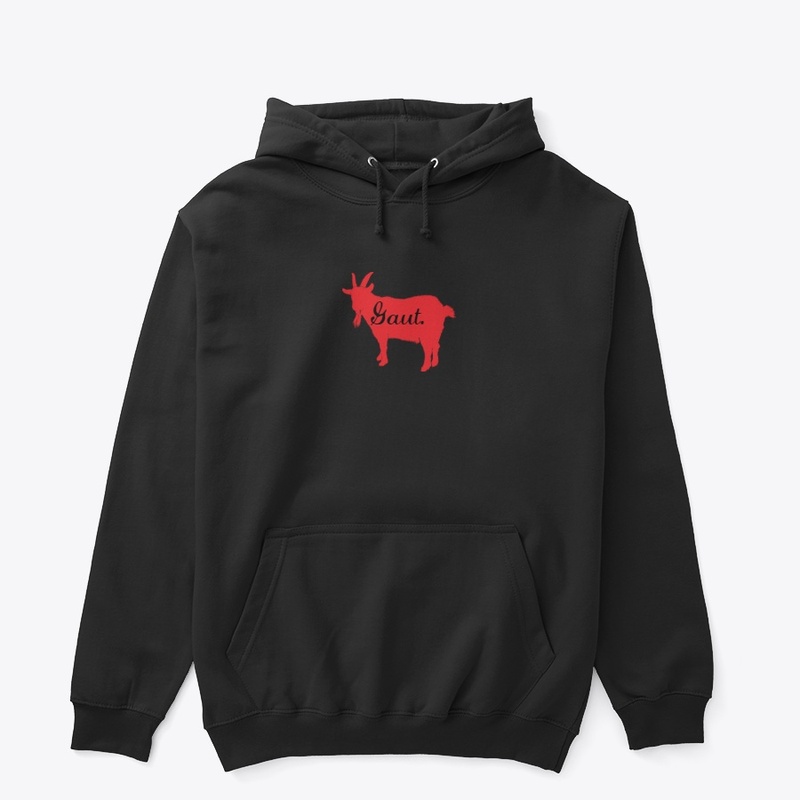 Gaut. Red Logo Hoodie