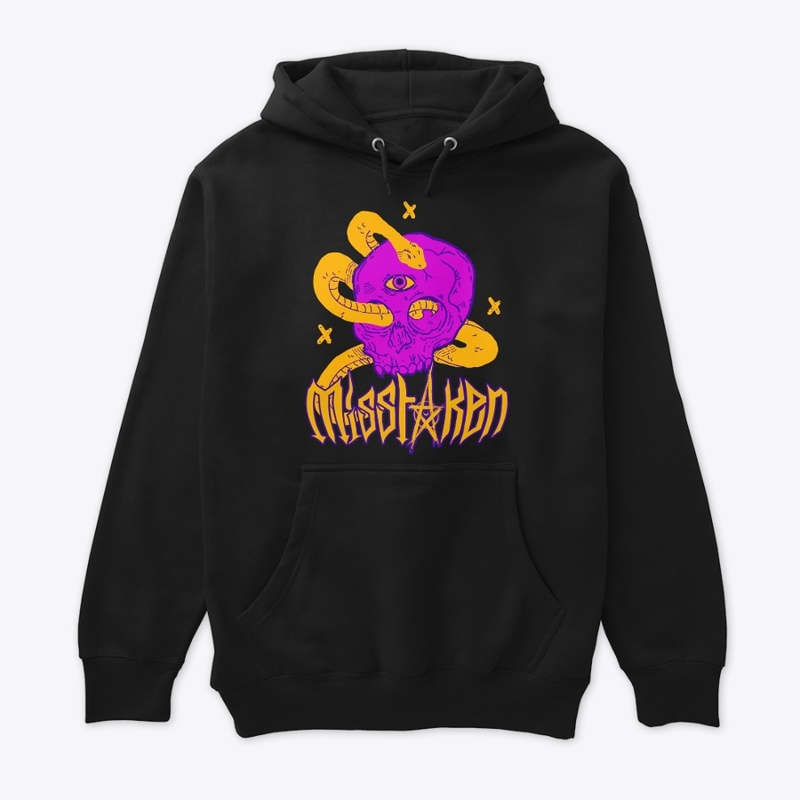 Misstaken Pink/Orange Snake & Skull Logo