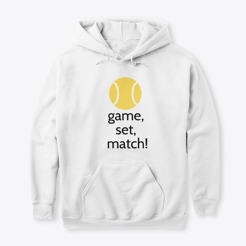 Game Set Match White Maglietta Front