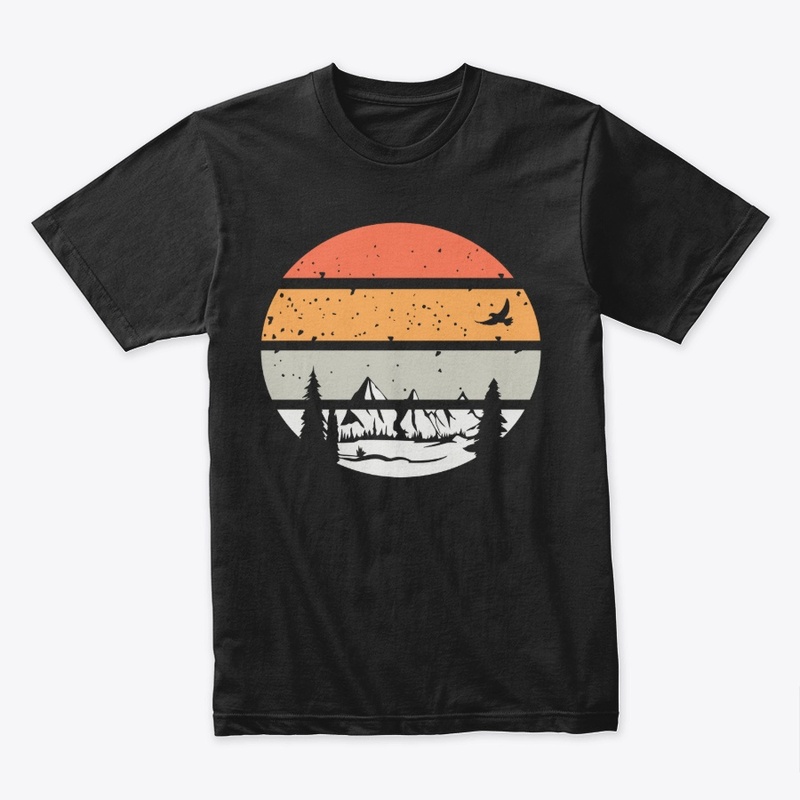 Vintage Mountain Sunset T-Shirts 