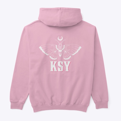 Mystical Moth Light Pink Camiseta Back