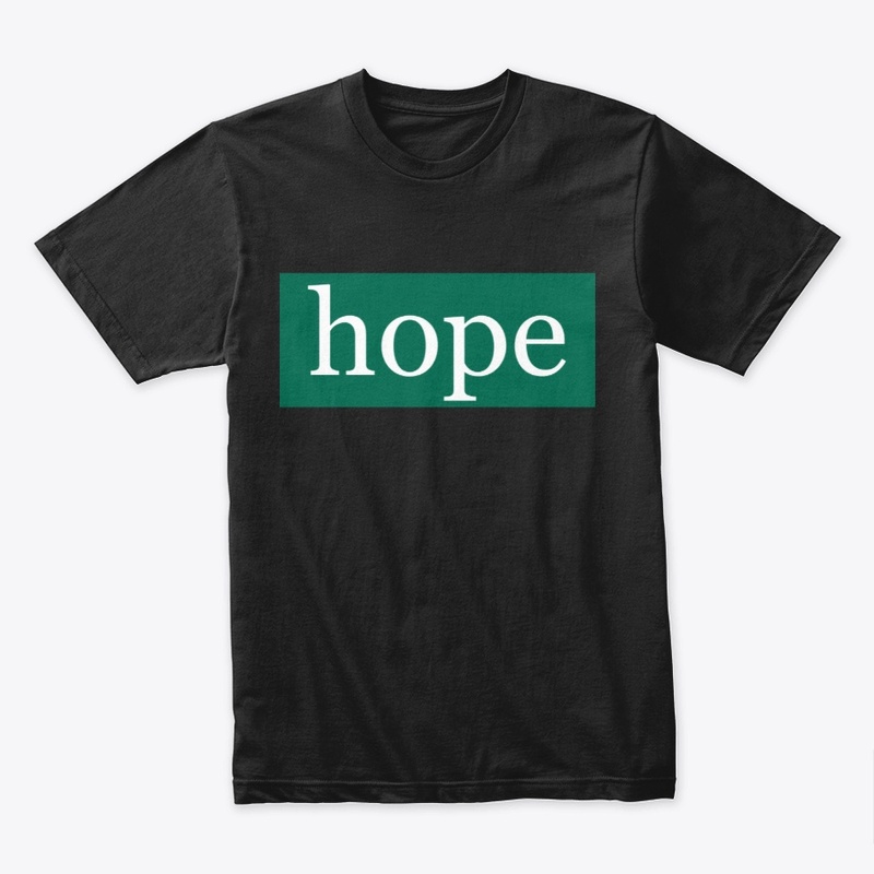 Hope Written in White on Green