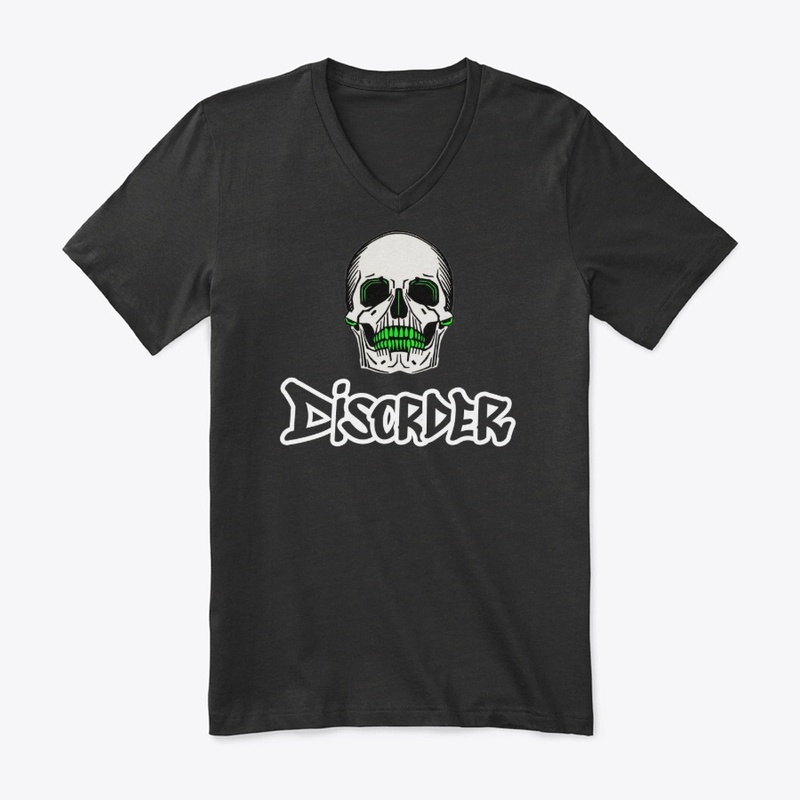 Skull with Disorder in Graffiti Style