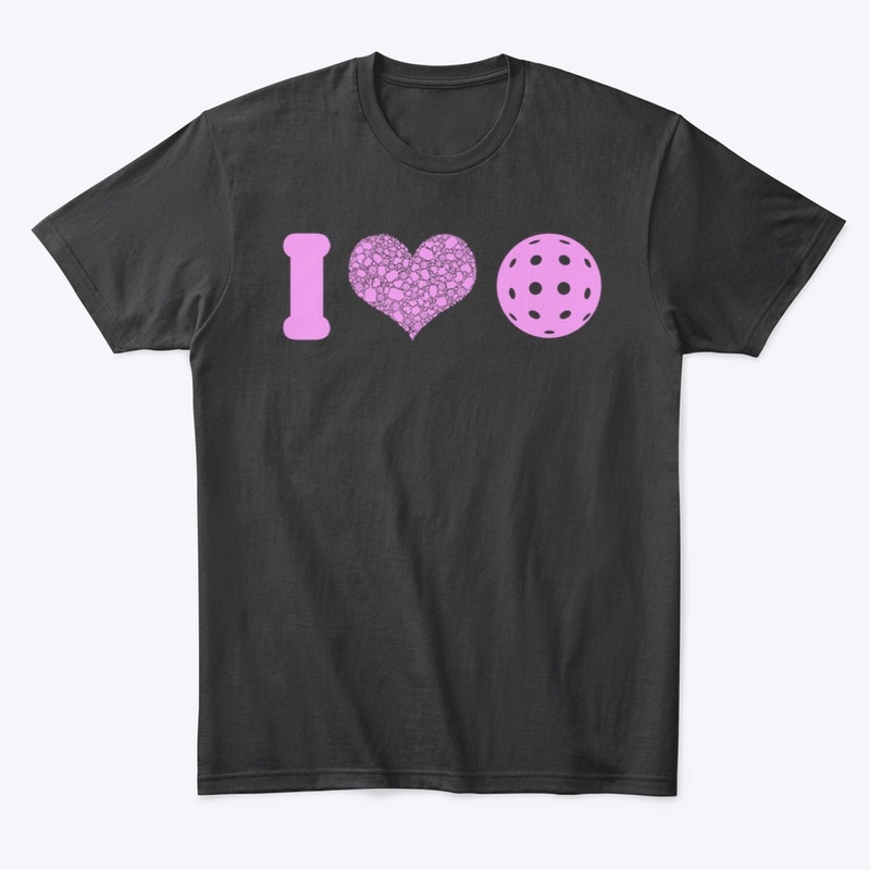 I heart pickleball electric pink