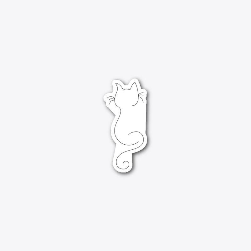 Cute cat line art t shirt