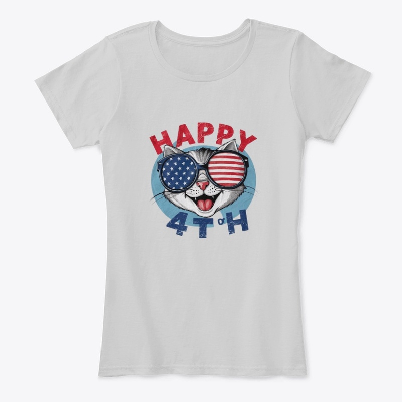 Happy 4th of July Cat T-Shirt