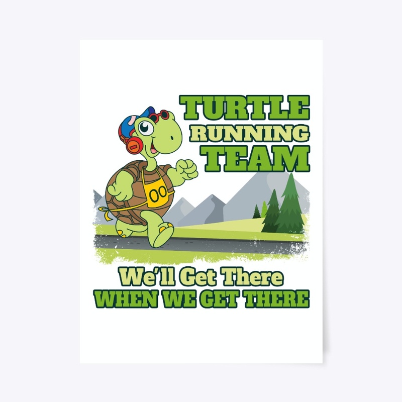 Turtle Running Team Funny Gifts