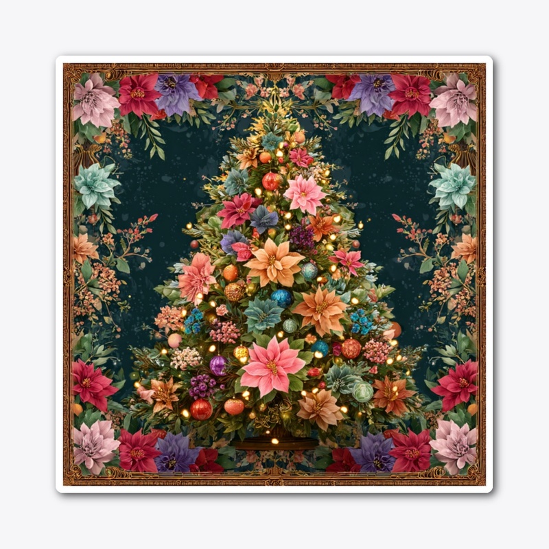 Vintage Floral Christmas Tree Bouquet