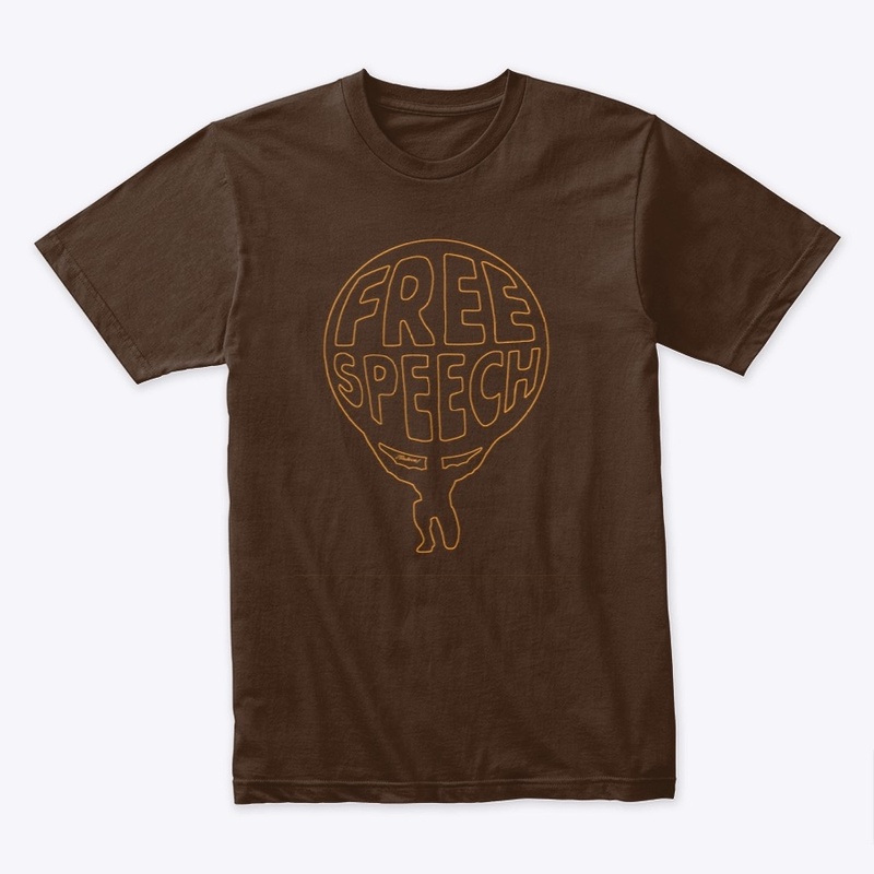 Free Speech as the world-orange on brown