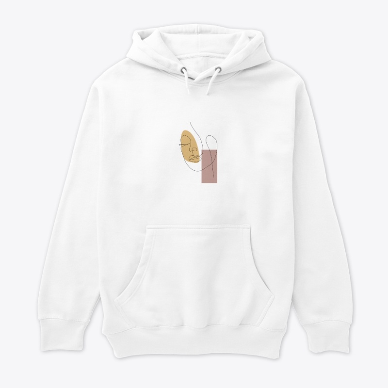  Abstract Woman Face Line Art T-Shirt, 