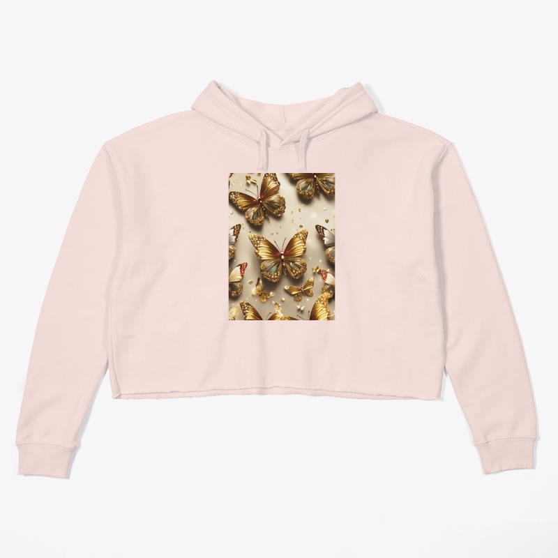 Printed crop hoodie 