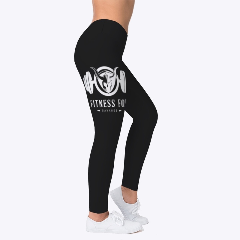 Fitness For Savages  White Logo