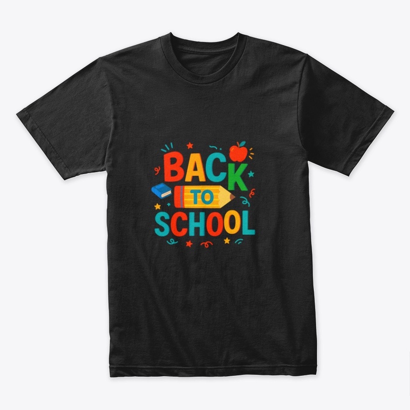 Back to School" Colorful Pencil & Apple 