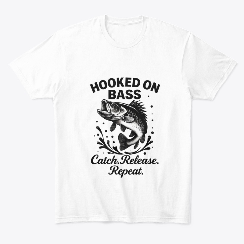 Hooked on Bass Fishing Tee