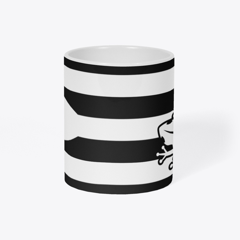 B&W Puerto Rico Flag with Coqui