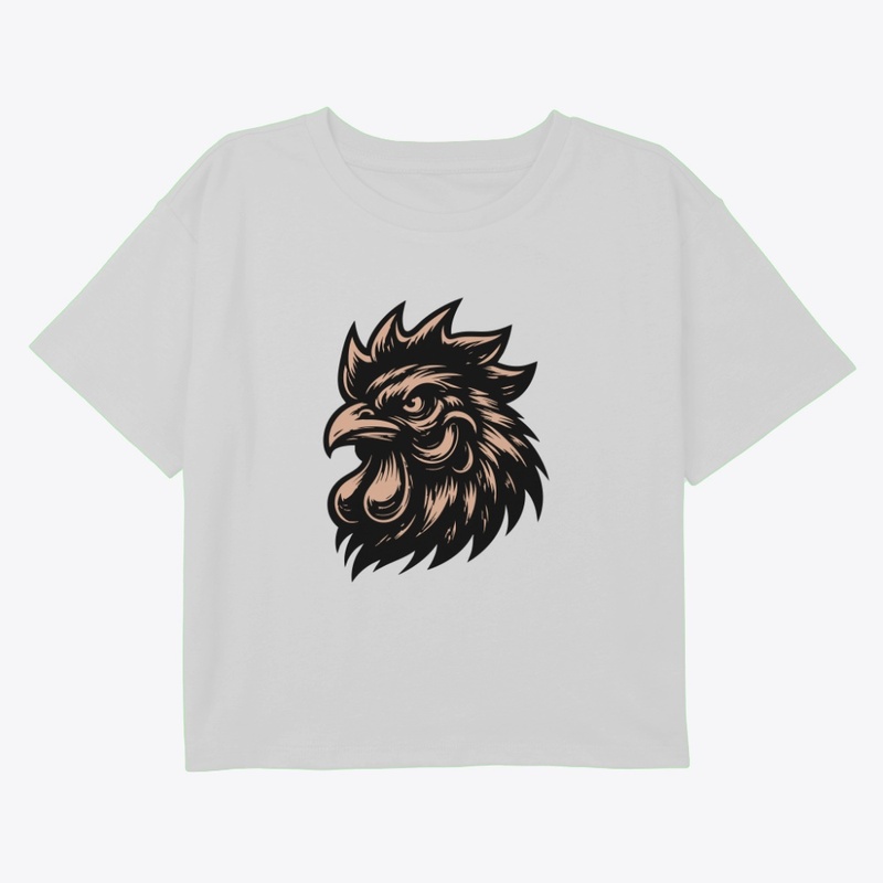 Bold Angry Chicken Illustration