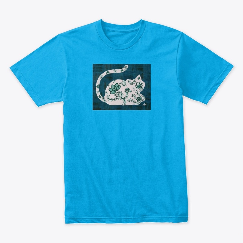 Teal Floral Kittty 