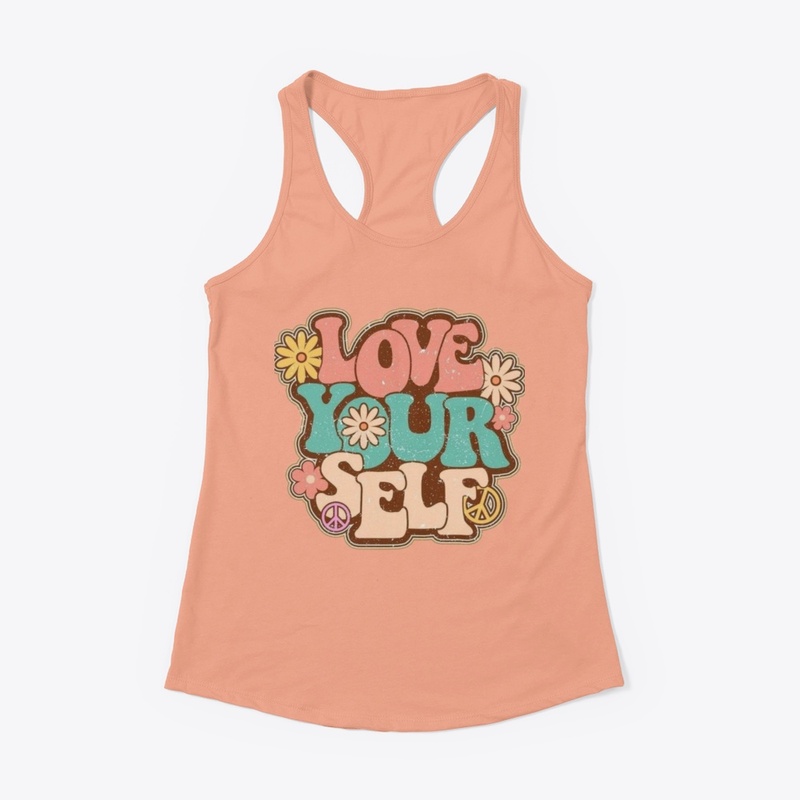 Love Yourself” Retro Floral Design