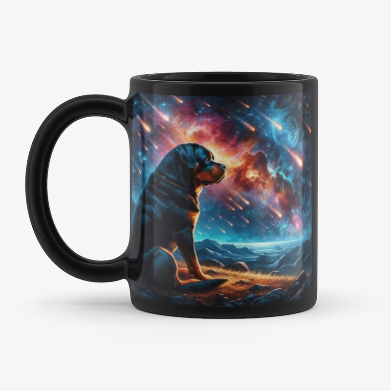 Rottweiler Watching The Sky