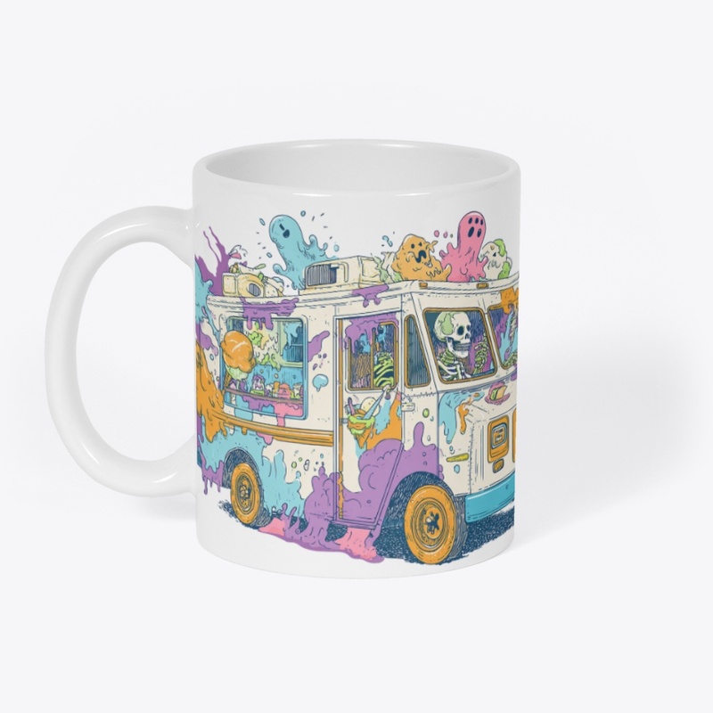 Haunted Ice Cream Truck Art
