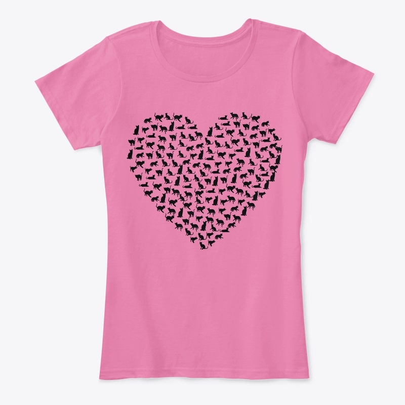Cat Heart Shape Shirt for Women