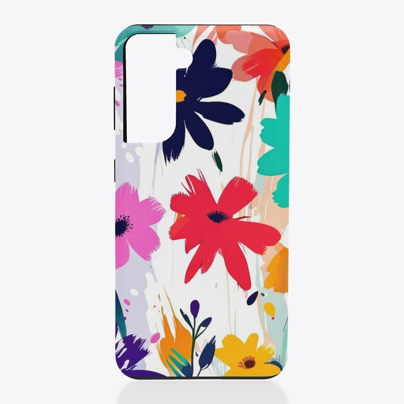 Colorful Vibrant Flowers Pattern Design