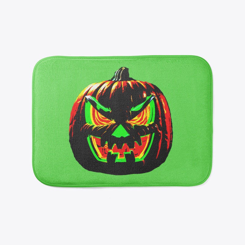 Neon Halloween Pumpkin Jack O' Lantern
