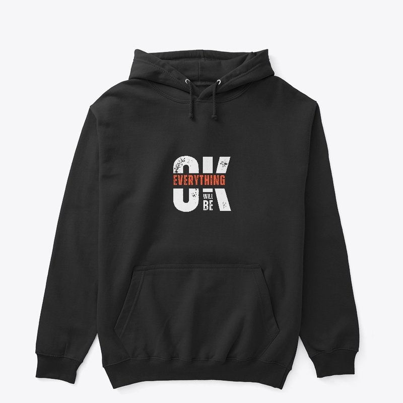 Black and Orange Typography T-shirt