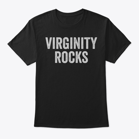 Virginity Rocks Shirt42 Black T-Shirt Front