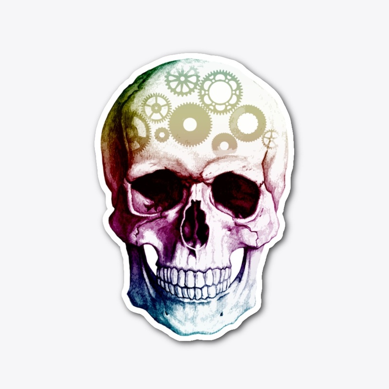 Colorful Skull Gear Head Clothing