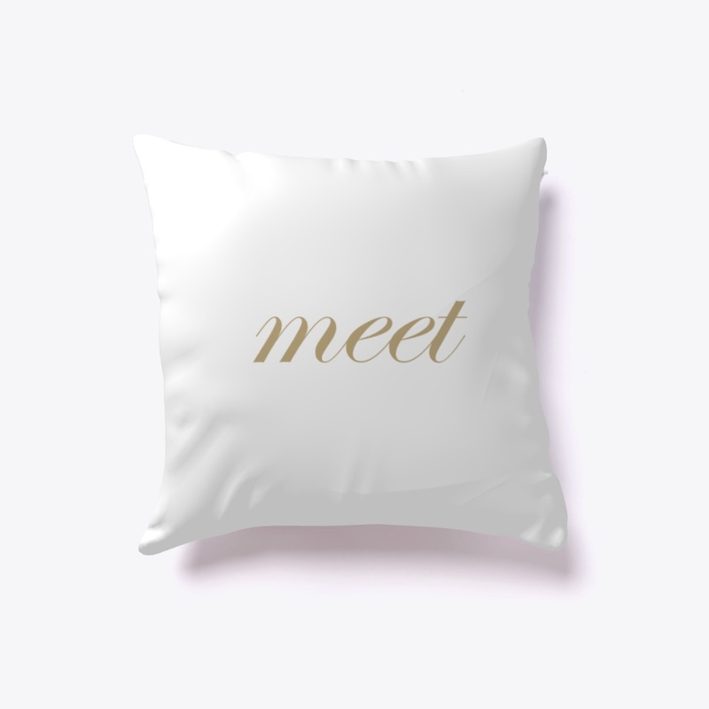 Conversation Pillow - "meet"