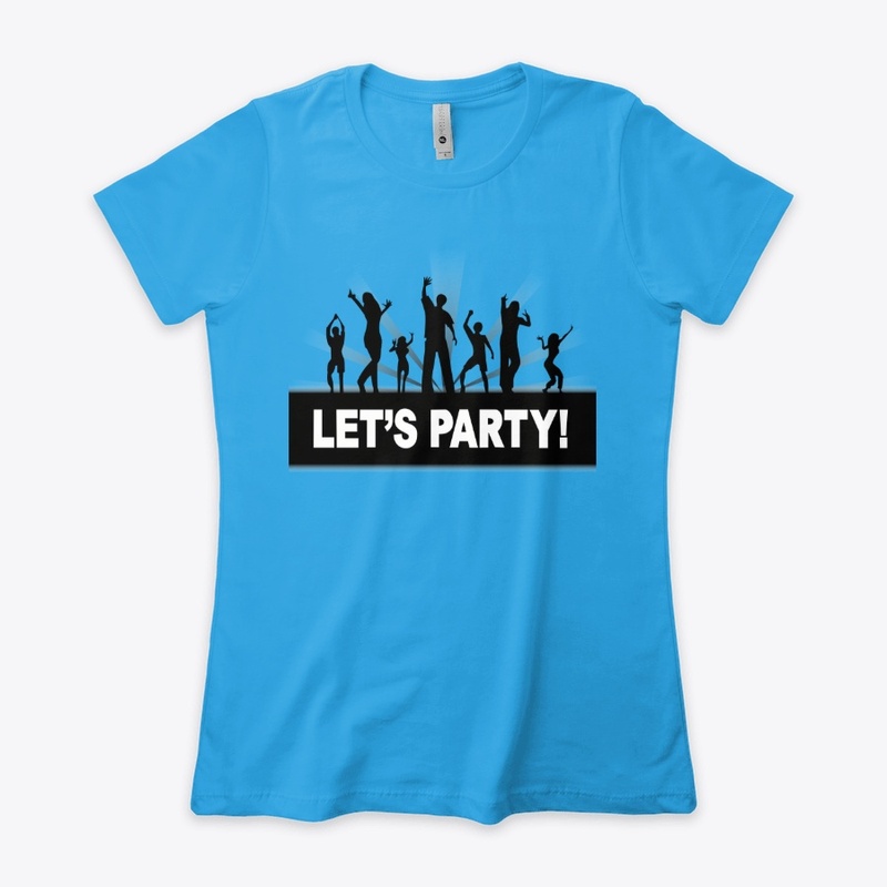 let's party design logo tees and hoodie