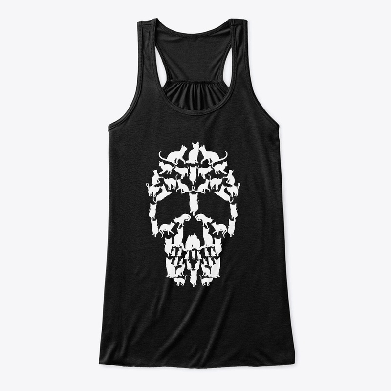 T-shirts Skull Cats
