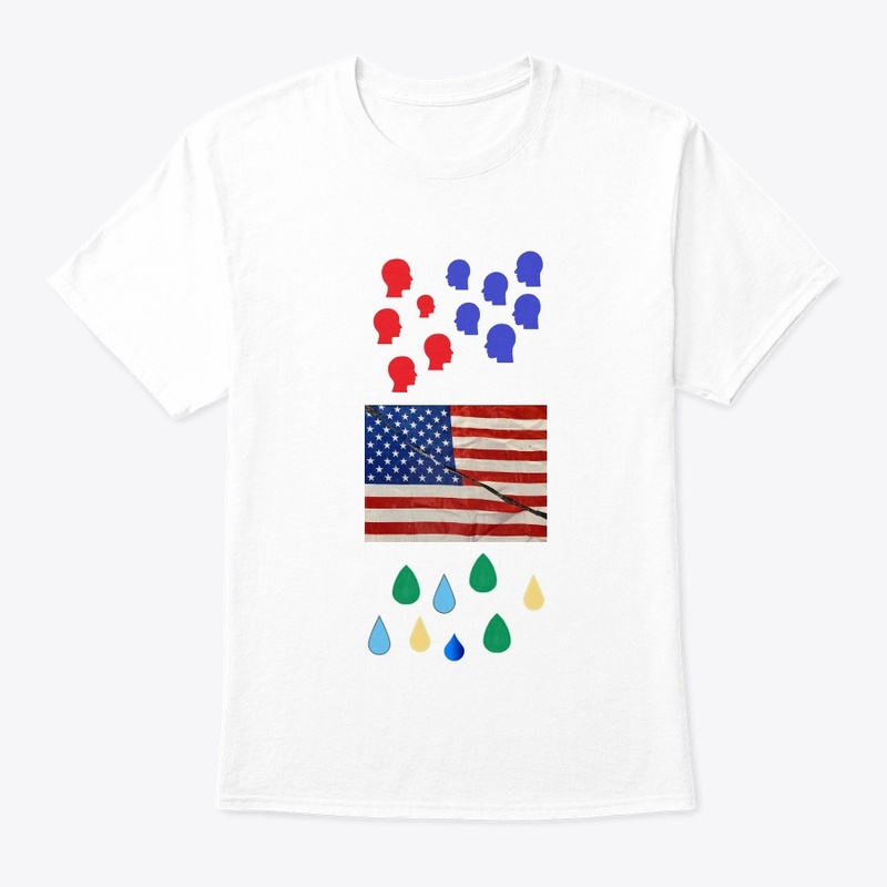 American flag crying