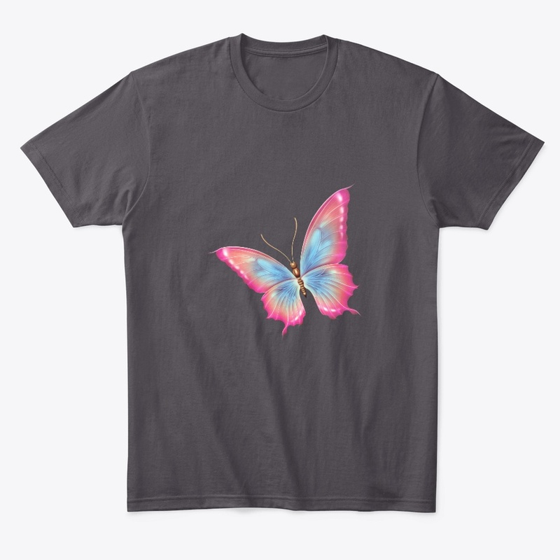 pink and blue butterfly
