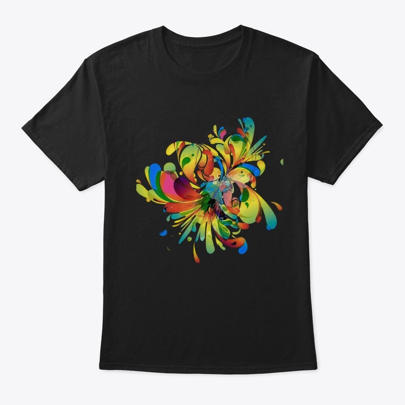 Abstract Multicolored Liquid Shapes