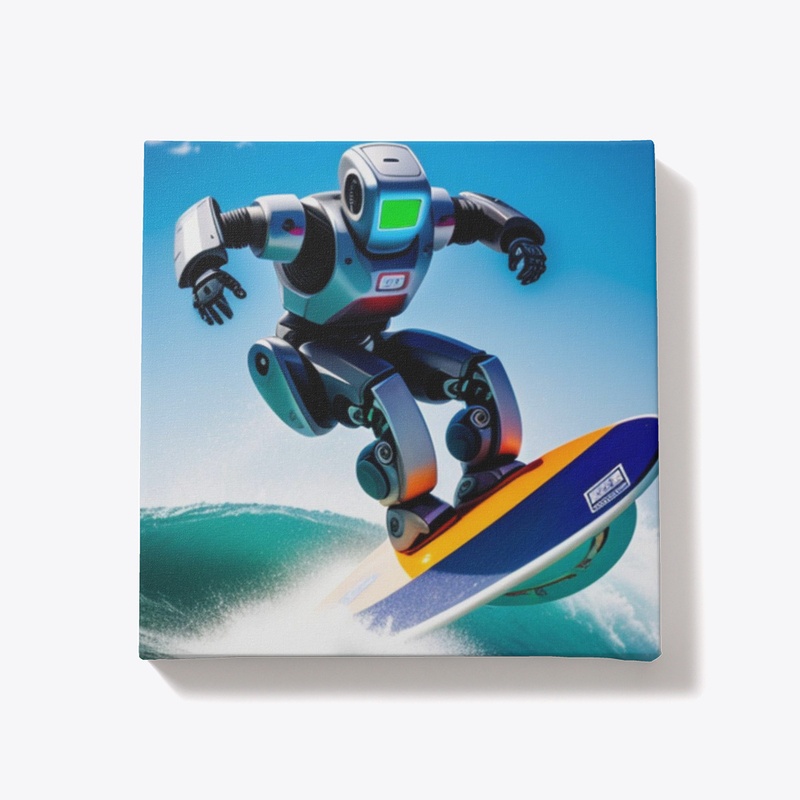 A robot surfing