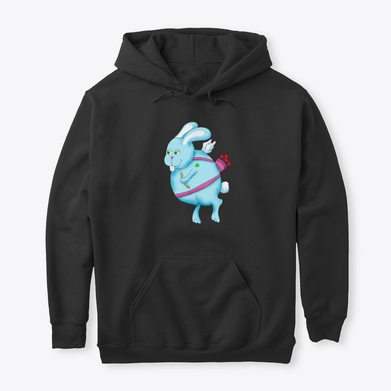 Big Blue Easter Bunny Cupid