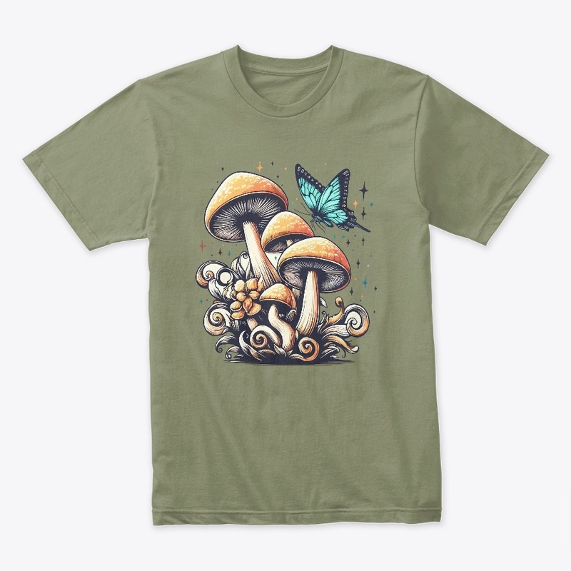 Butterfly on The Mushroom  T-Shirt