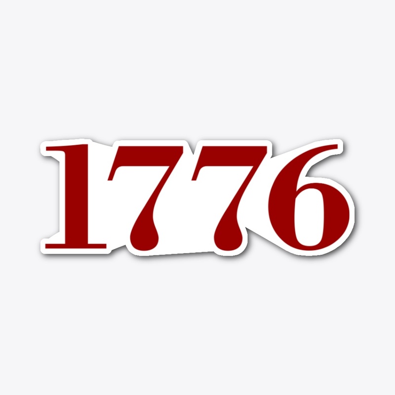 Number 1776 forever in red color