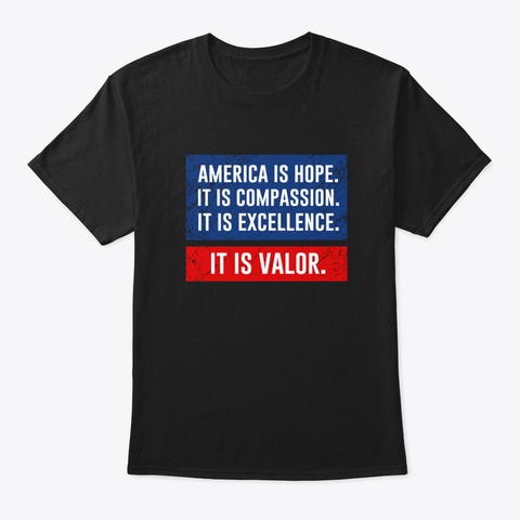 America Is Hope Black T-Shirt Front