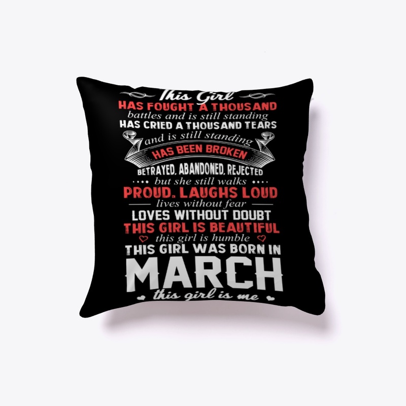 This Girl Was Born In March Birthday