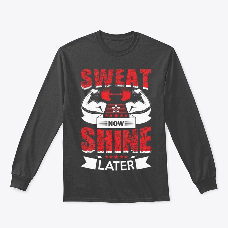 Train Hard – No Excuses Gym Tee